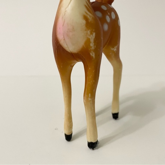 Vintage Bambi Deer Fawn Hard Plastic Figurine 6” Tall Hong Kong - Picture 7 of 16